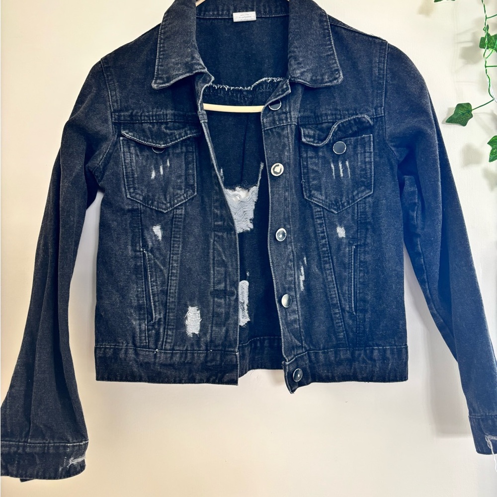 Classic Black Denim Jacket for Women